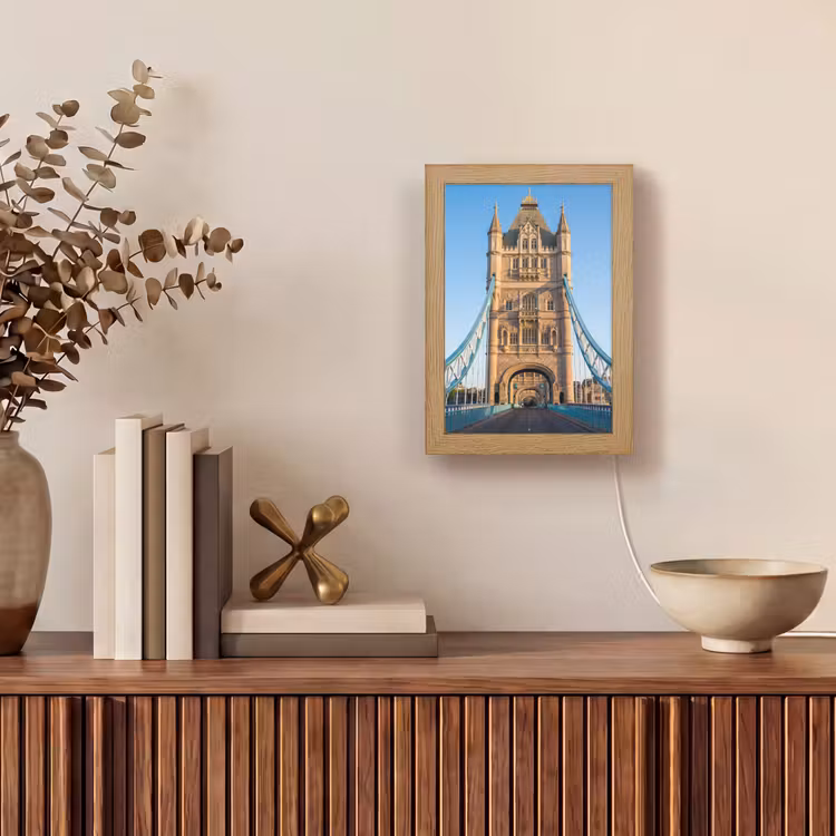 Gepersonaliseerde Lightbox - Brug - Toren - Architectuur - Klassiek - Blauw — 4