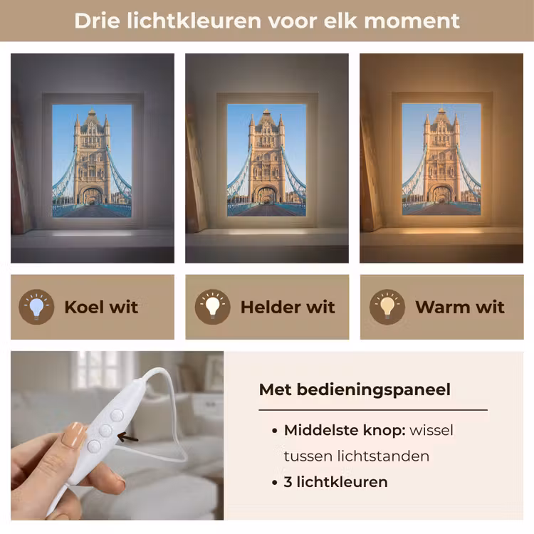 Gepersonaliseerde Lightbox - Brug - Toren - Architectuur - Klassiek - Blauw — 6