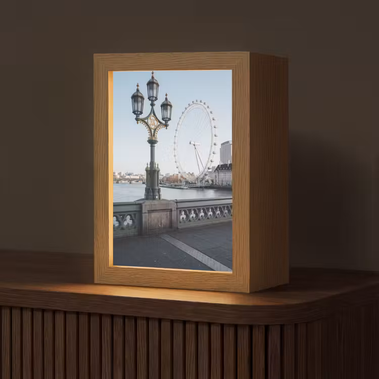 Gepersonaliseerde Lightbox - Reuzenrad - Londen - Stad - Architectuur - Brug — 1