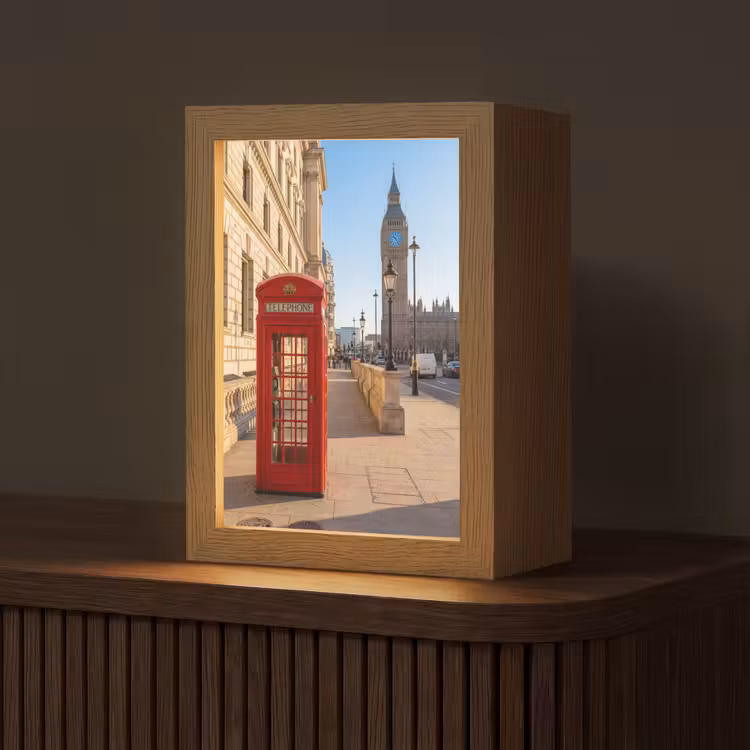 Gepersonaliseerde Lightbox - Telefooncel - Rood - Londen - Stad - Architectuur — 1