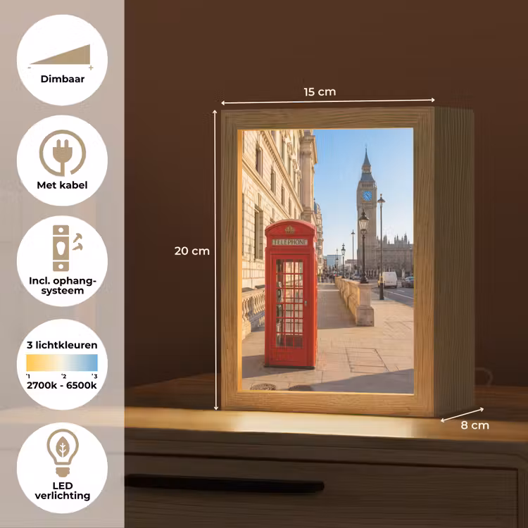 Gepersonaliseerde Lightbox - Telefooncel - Rood - Londen - Stad - Architectuur — 7
