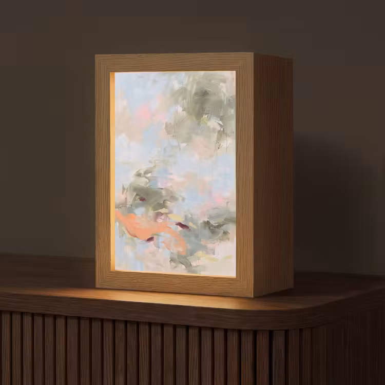 Gepersonaliseerde Lightbox - Abstract - Borstelstreken - Kunst - Modern - Pastel — 1