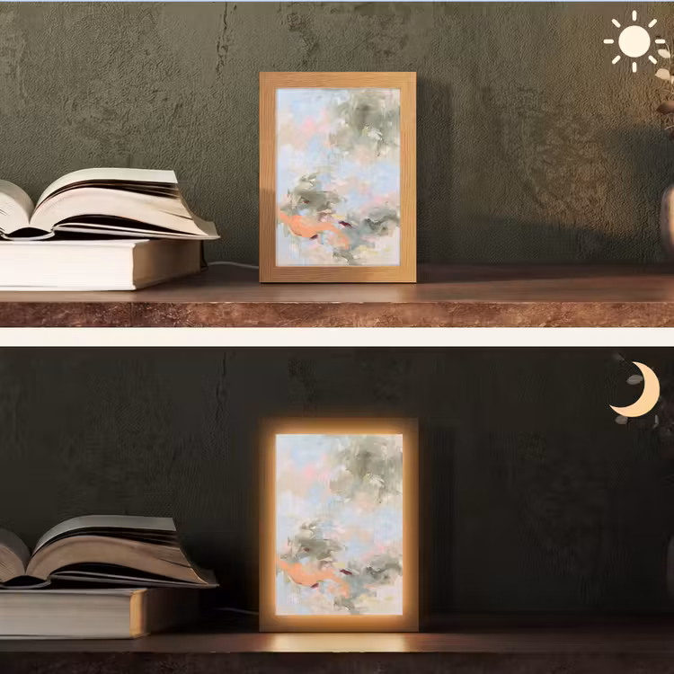 Gepersonaliseerde Lightbox - Abstract - Borstelstreken - Kunst - Modern - Pastel — 5