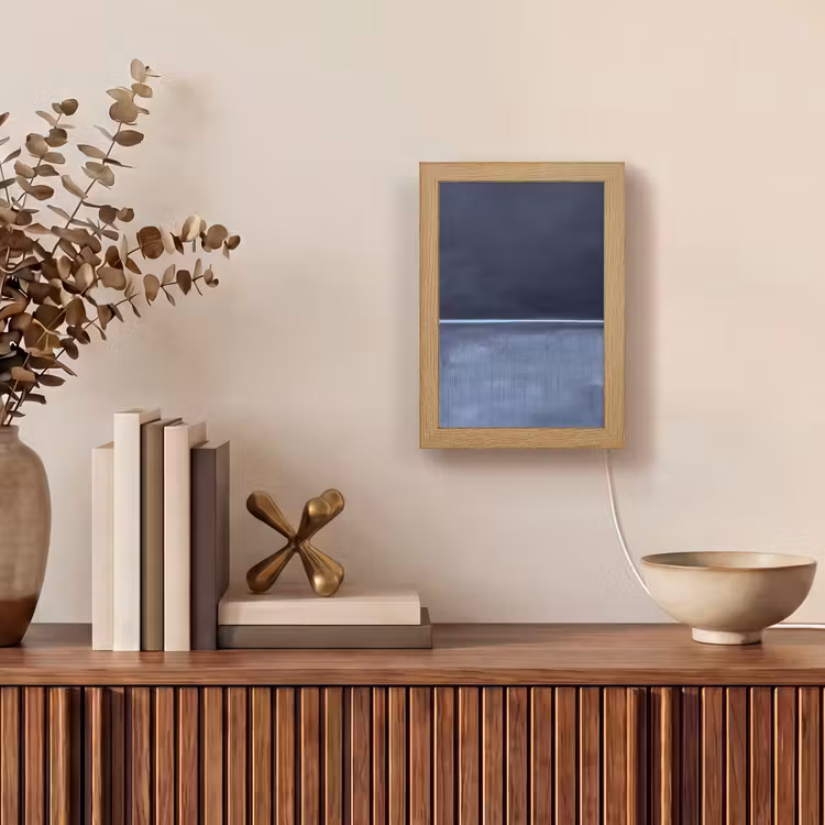 Gepersonaliseerde Lightbox - Abstract - Horizontale lijn - Minimalistisch - Donkerblauw - Kunst — 4