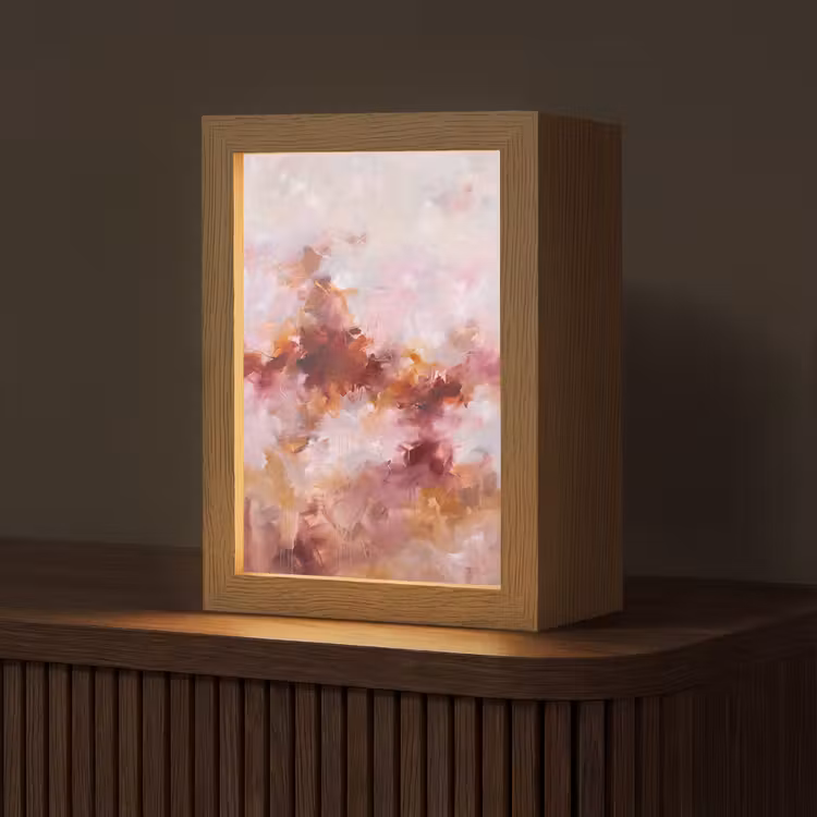 Gepersonaliseerde Lightbox - Abstract - Kleurrijk - Kunst - Modern - Roze-Rood — 1