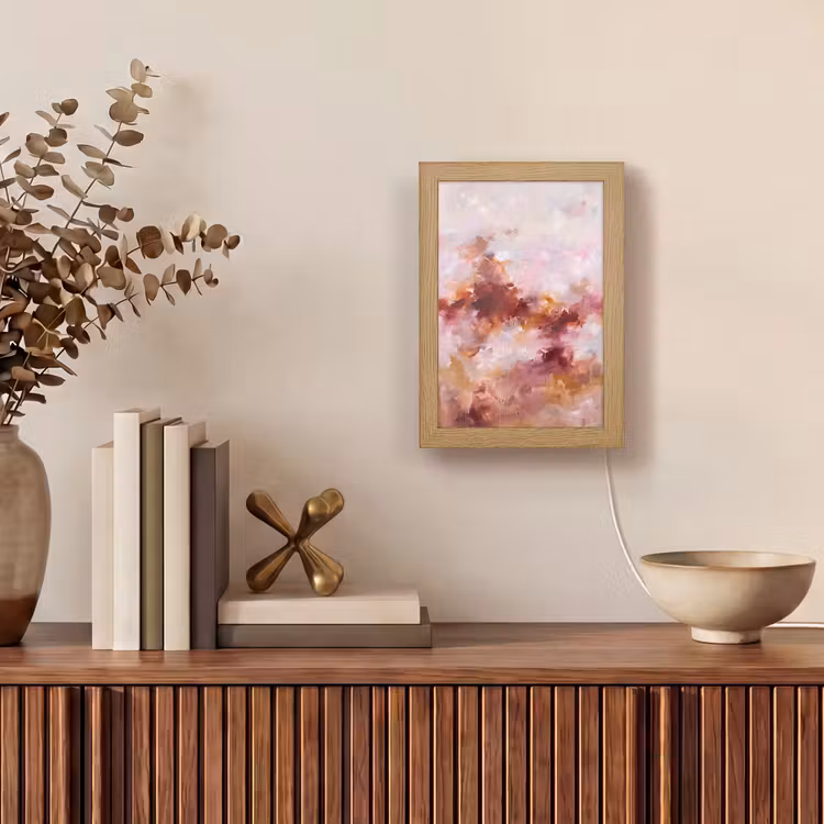 Gepersonaliseerde Lightbox - Abstract - Kleurrijk - Kunst - Modern - Roze-Rood — 4
