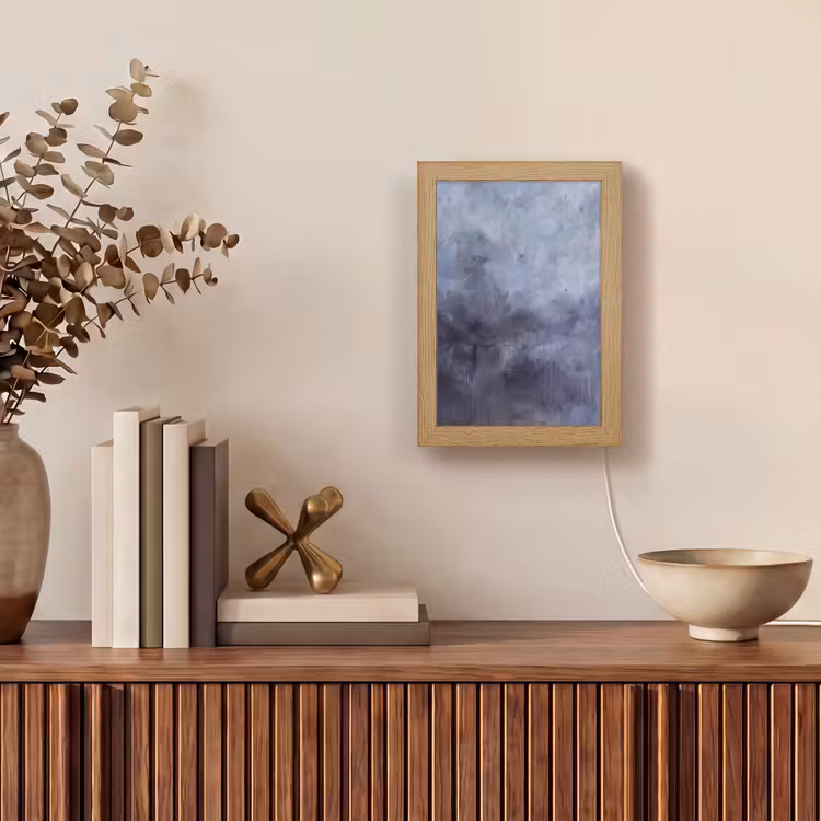 Gepersonaliseerde Lightbox - Abstract - Kwaststreken - Modern - Kunst - Grijs — 4