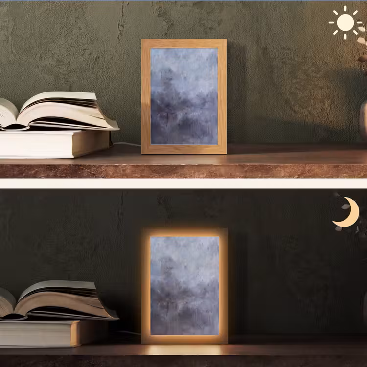 Gepersonaliseerde Lightbox - Abstract - Kwaststreken - Modern - Kunst - Grijs — 5