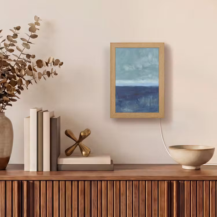 Gepersonaliseerde Lightbox - Abstract - Lagen - Rust - Modern - Blauw — 4