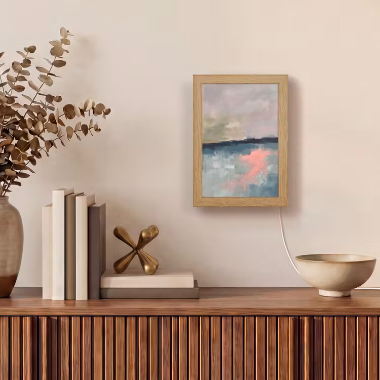 Gepersonaliseerde Lightbox - Abstract - Landschap - Kunst - Modern - Groen - Blauw — 4