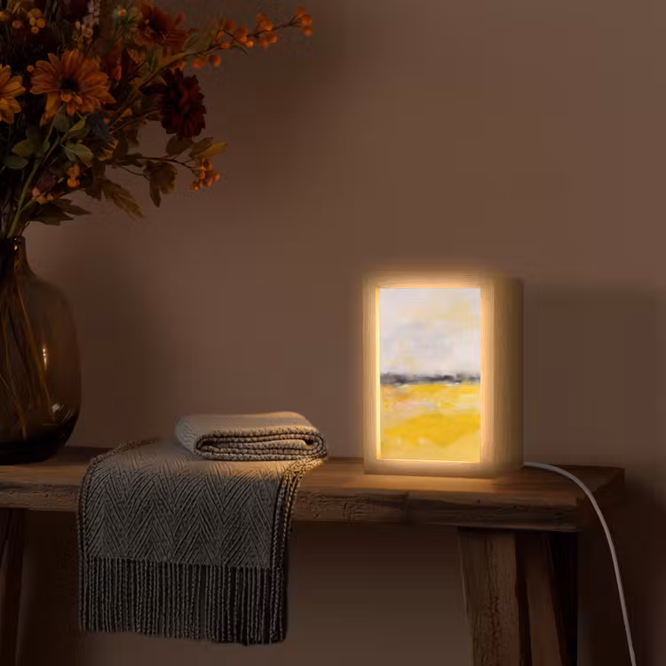 Gepersonaliseerde Lightbox - Abstract - Landschap - Modern - Geel — 3