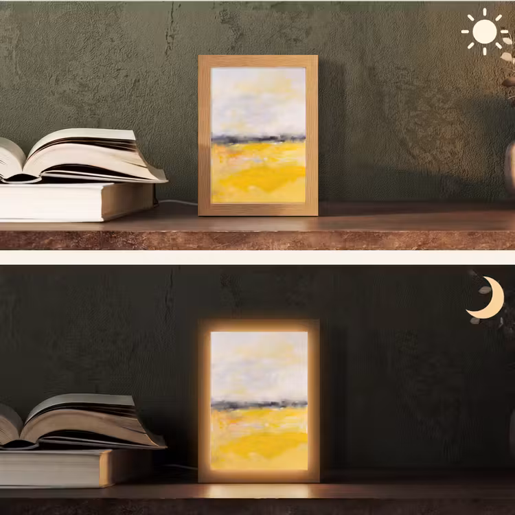 Gepersonaliseerde Lightbox - Abstract - Landschap - Modern - Geel — 5