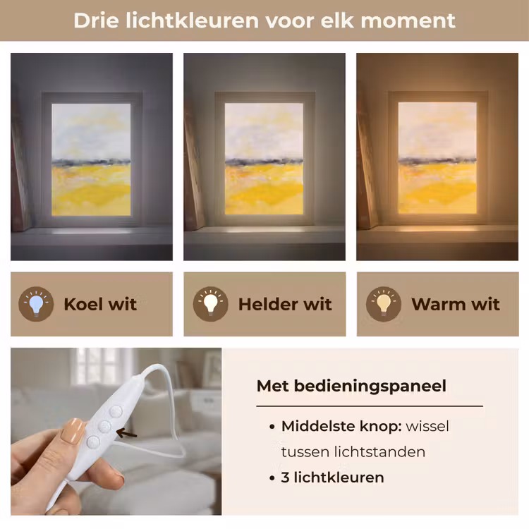 Gepersonaliseerde Lightbox - Abstract - Landschap - Modern - Geel — 6