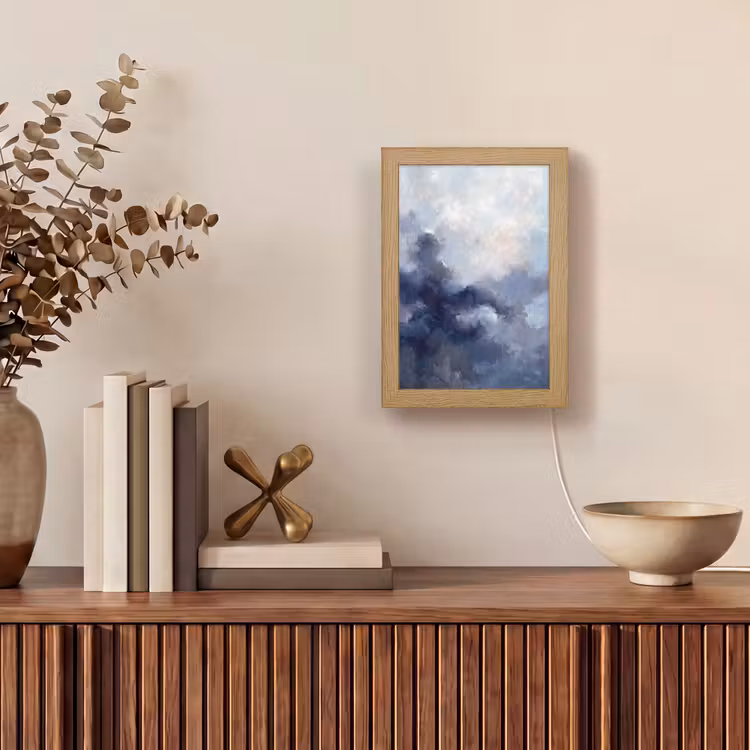 Gepersonaliseerde Lightbox - Abstract - Wolken - Modern - Blauw - Kunst — 4