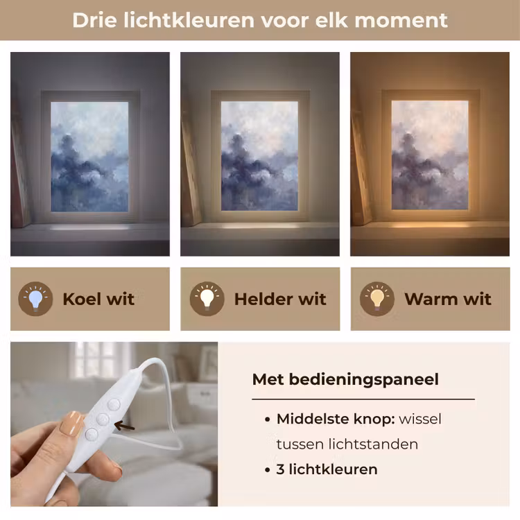 Gepersonaliseerde Lightbox - Abstract - Wolken - Modern - Blauw - Kunst — 6