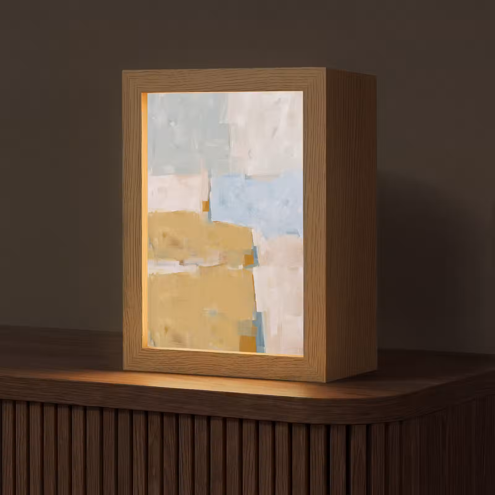 Gepersonaliseerde Lightbox - Abstract - Kleuren - Kunst - Modern - Blauw — 1