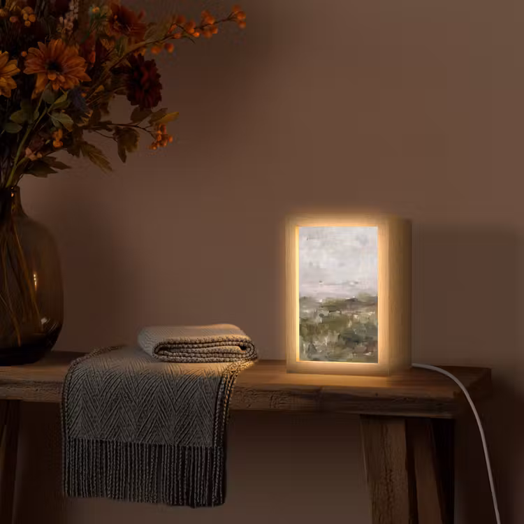 Gepersonaliseerde Lightbox - Abstract - Gelaagd - Kunst - Modern - Grijs-Groen — 3