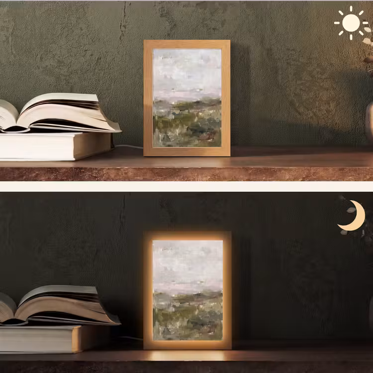 Gepersonaliseerde Lightbox - Abstract - Gelaagd - Kunst - Modern - Grijs-Groen — 5
