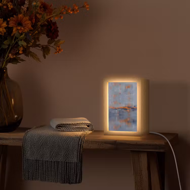 Gepersonaliseerde Lightbox - Abstract - Kleuren - Modern - Oranje - Grijs — 3