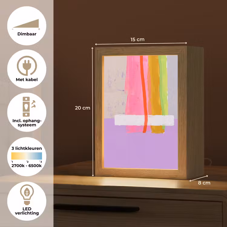 Gepersonaliseerde Lightbox - Abstract - Kleurrijk - Vormen - Modern - Kunst — 7