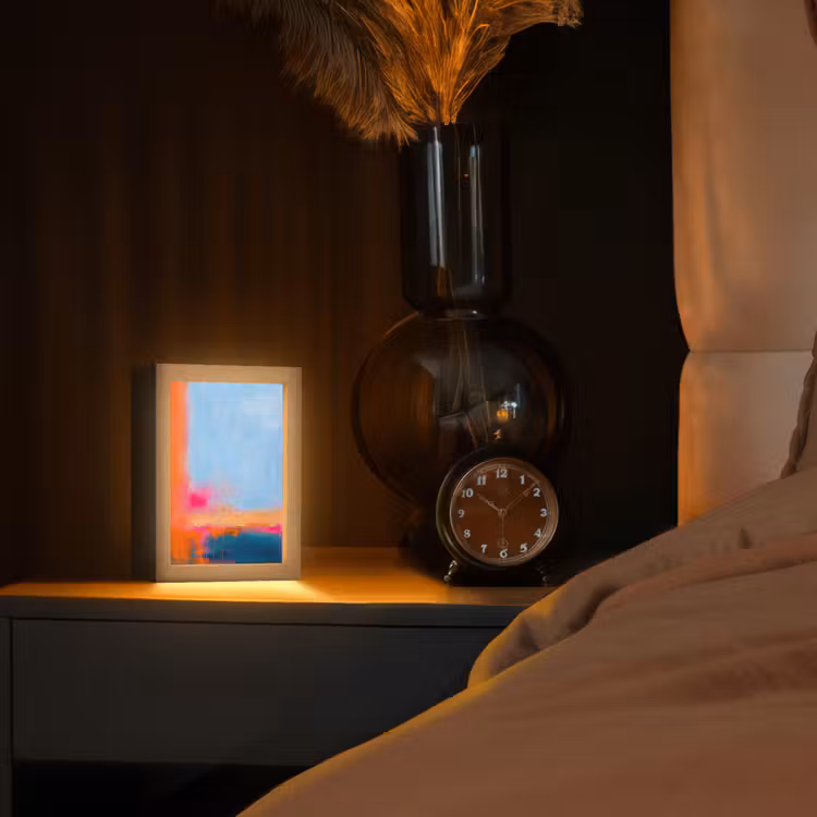 Gepersonaliseerde Lightbox - Abstract - Kleurvlakken - Modern - Oranje - Blauw — 2