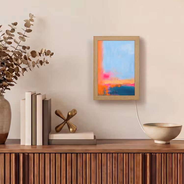 Gepersonaliseerde Lightbox - Abstract - Kleurvlakken - Modern - Oranje - Blauw — 4