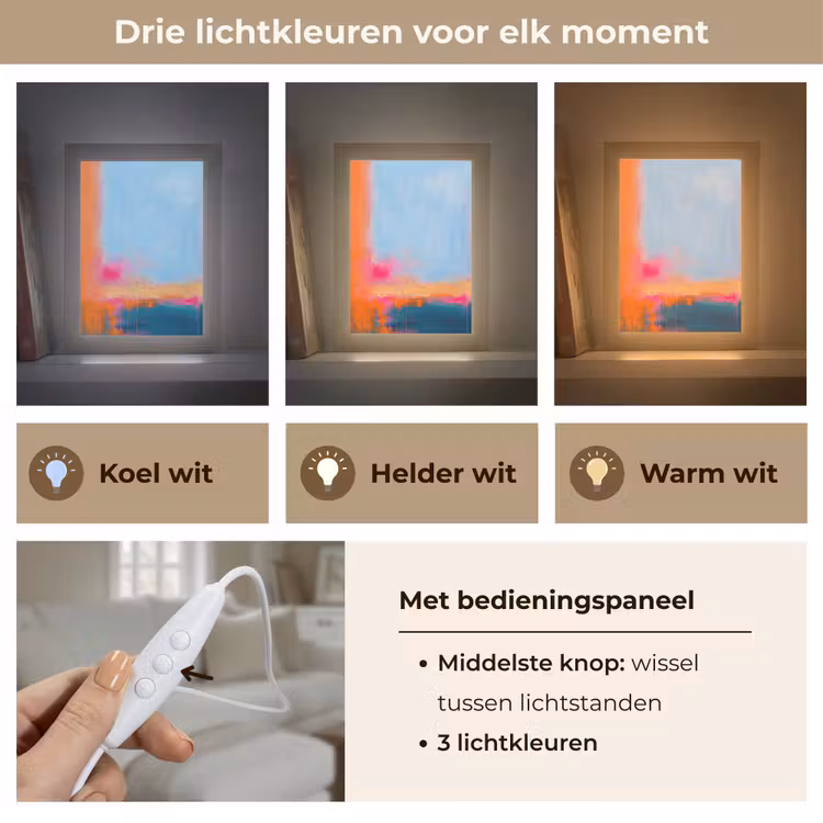 Gepersonaliseerde Lightbox - Abstract - Kleurvlakken - Modern - Oranje - Blauw — 6