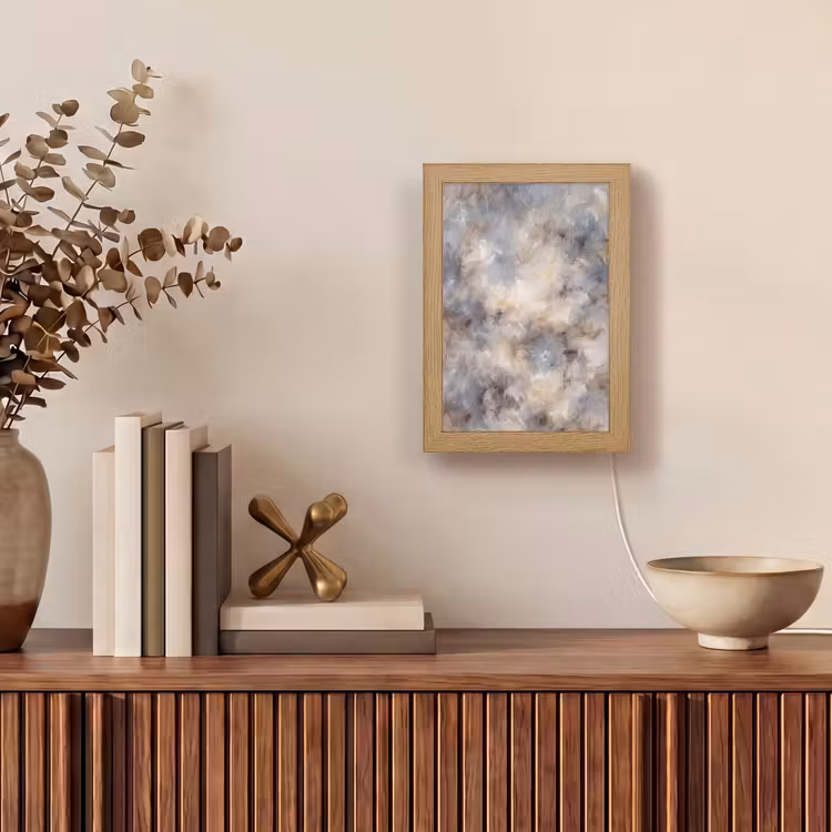 Gepersonaliseerde Lightbox - Abstract - Wolken - Sfeervol - Beige - Grijs — 4