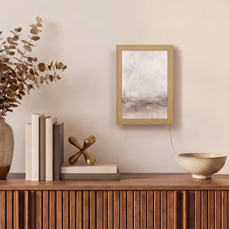 Gepersonaliseerde Lightbox - Abstrakt - Landschap - Modern - Beige - Kunst — 4