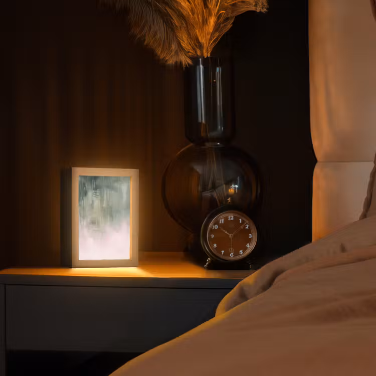Gepersonaliseerde Lightbox - Kunst - Abstract - Modern - Groen - Roze — 2