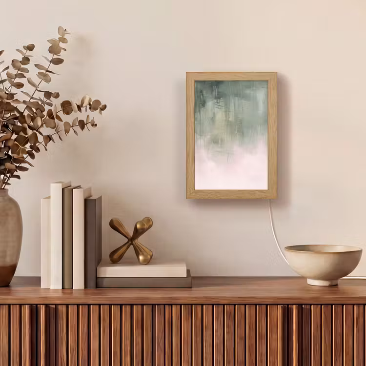 Gepersonaliseerde Lightbox - Kunst - Abstract - Modern - Groen - Roze — 4