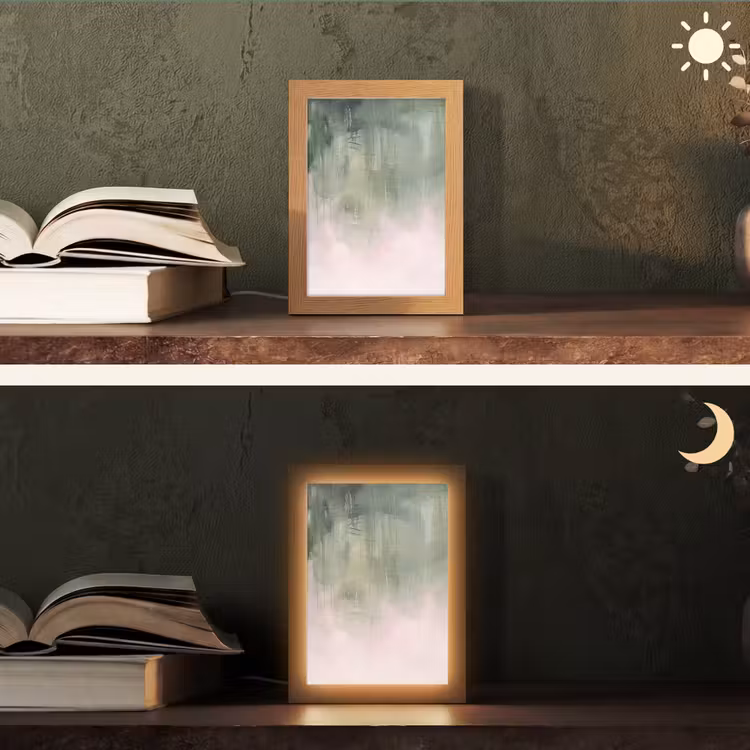 Gepersonaliseerde Lightbox - Kunst - Abstract - Modern - Groen - Roze — 5