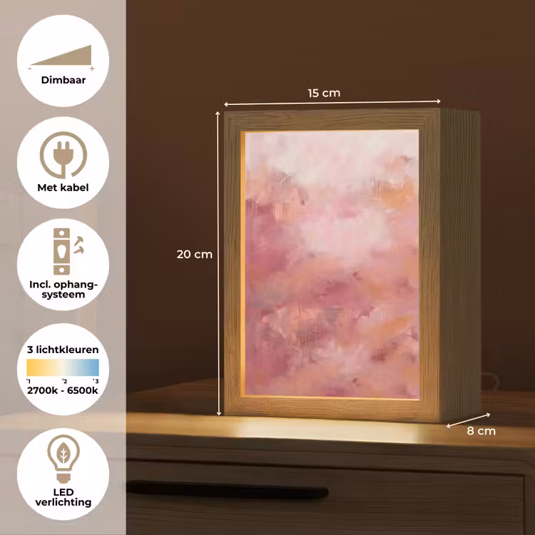 Gepersonaliseerde Lightbox - Kunst - Vloeiend - Pastel - Abstract — 7