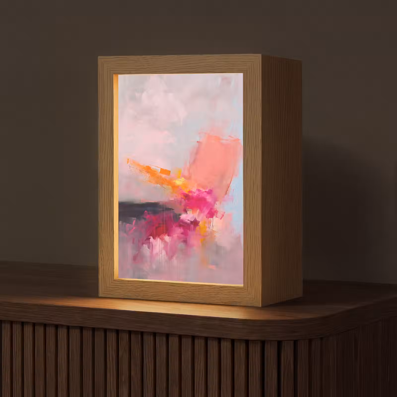 Gepersonaliseerde Lightbox - Abstract - Kleurrijk - Modern - Roze — 1