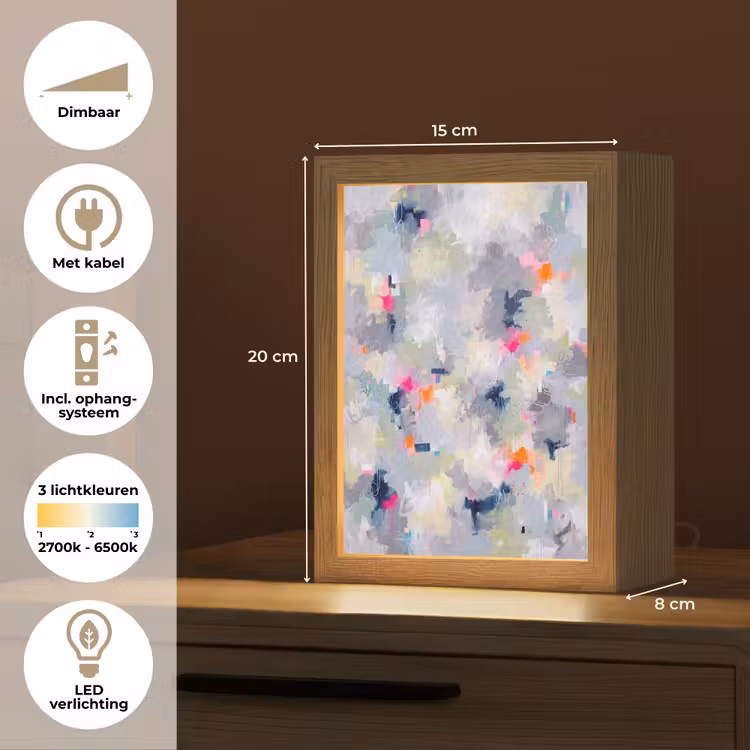 Gepersonaliseerde Lightbox - Abstract - Kleurrijk - Modern - Kunst — 7