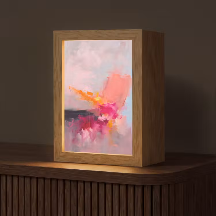Gepersonaliseerde Lightbox - Abstract - Kleurrijk - Modern - Roze — 1