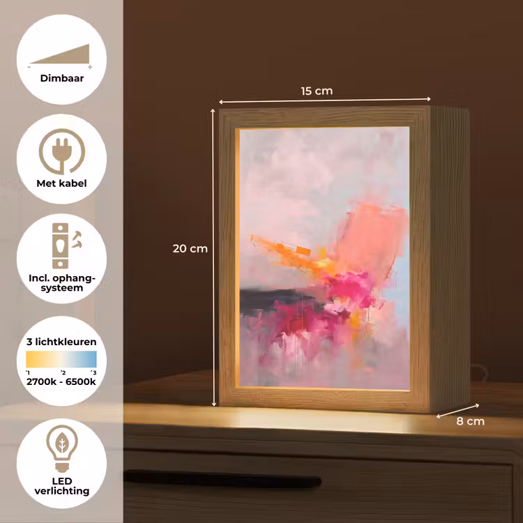 Gepersonaliseerde Lightbox - Abstract - Kleurrijk - Modern - Roze — 7