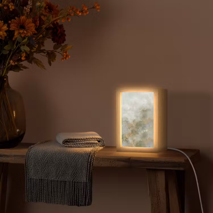 Gepersonaliseerde Lightbox - Abstract - Groen - Beige - Modern - Kunst — 3