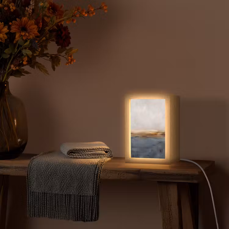 Gepersonaliseerde Lightbox - Abstract - Horizon - Water - Modern - Beige — 3