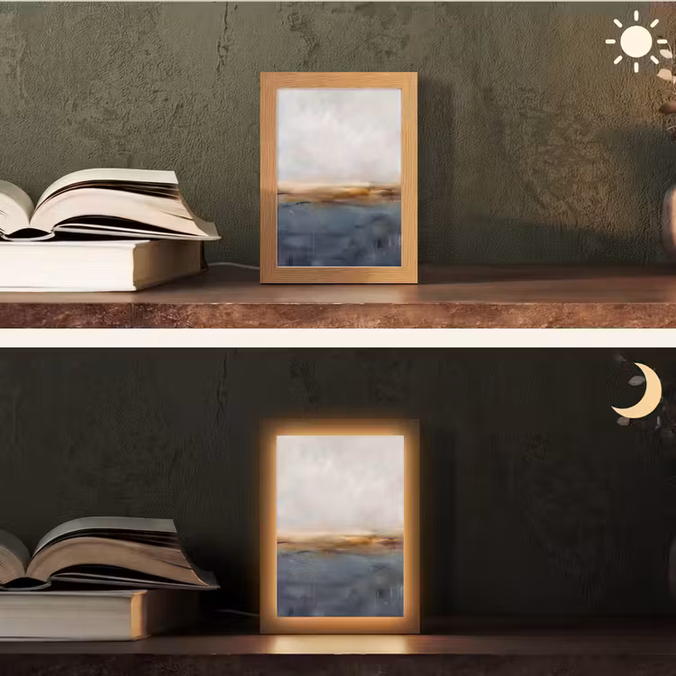Gepersonaliseerde Lightbox - Abstract - Horizon - Water - Modern - Beige — 5