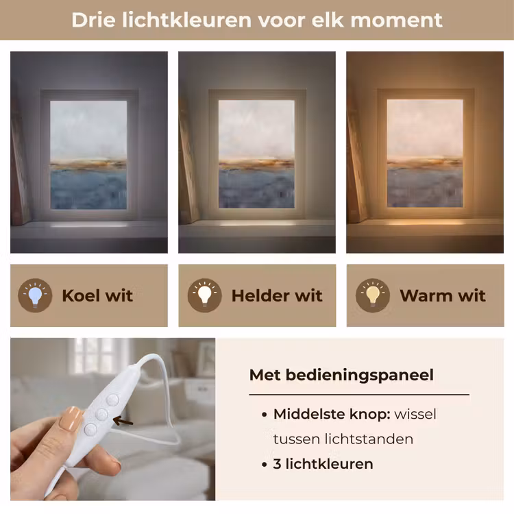 Gepersonaliseerde Lightbox - Abstract - Horizon - Water - Modern - Beige — 6