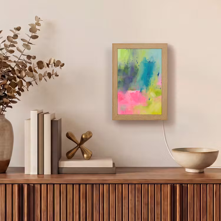 Gepersonaliseerde Lightbox - Abstract - Kleuren - Modern - Groen - Roze — 4