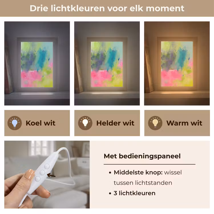 Gepersonaliseerde Lightbox - Abstract - Kleuren - Modern - Groen - Roze — 6