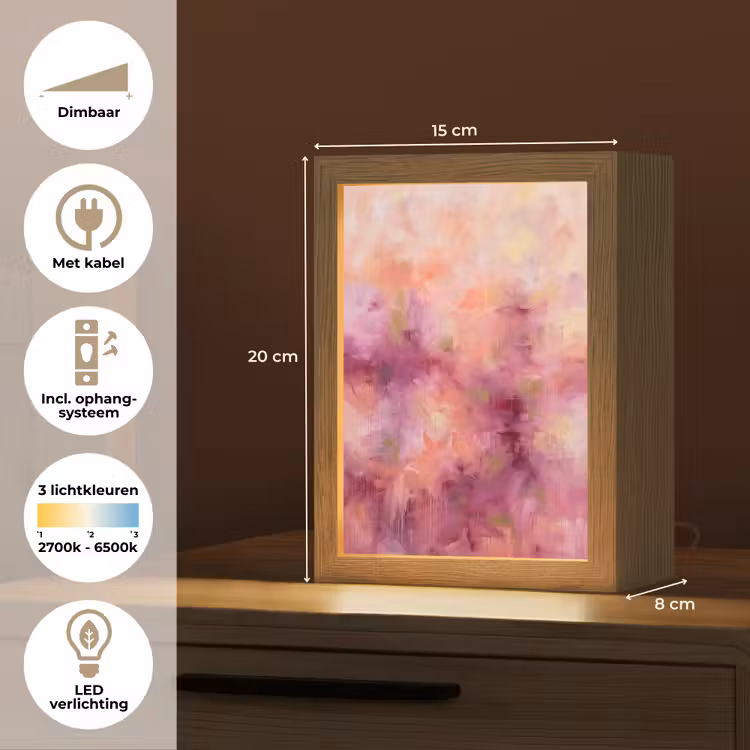 Gepersonaliseerde Lightbox - Abstract - Kleuren - Modern - Roze - Paars — 7