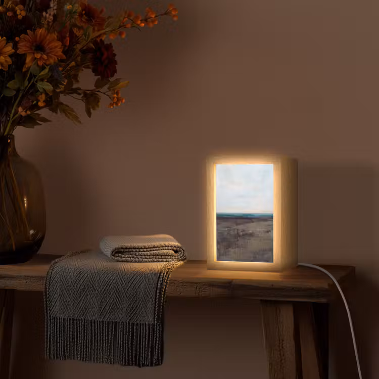 Gepersonaliseerde Lightbox - Abstract - Landschap - Horizon - Blauw - Modern — 3