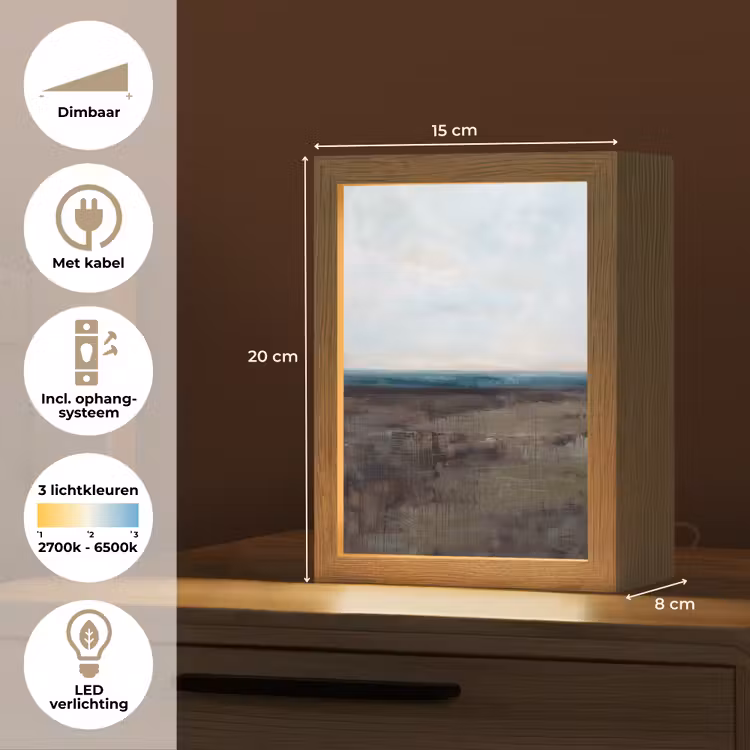 Gepersonaliseerde Lightbox - Abstract - Landschap - Horizon - Blauw - Modern — 7