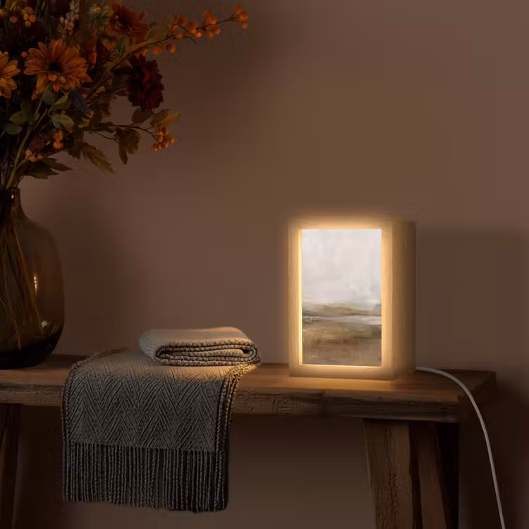 Gepersonaliseerde Lightbox - Abstract - Landschap - Natuur - Beige - Bruin — 3