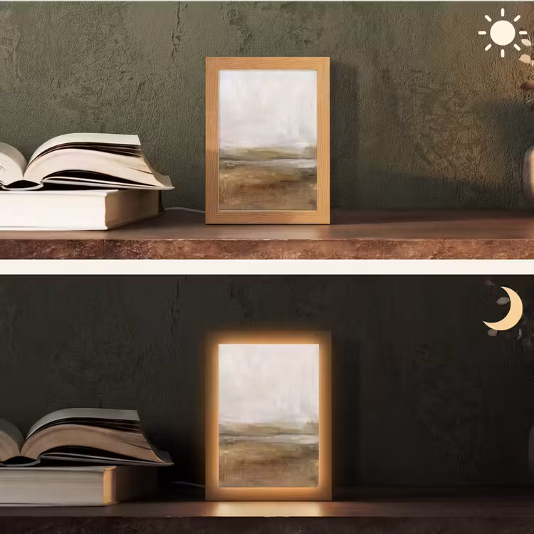 Gepersonaliseerde Lightbox - Abstract - Landschap - Natuur - Beige - Bruin — 5