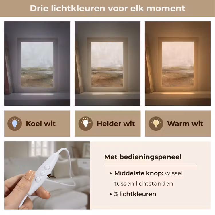 Gepersonaliseerde Lightbox - Abstract - Landschap - Natuur - Beige - Bruin — 6