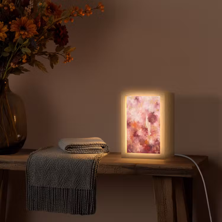 Gepersonaliseerde Lightbox - Abstract - Rood - Goud - Modern - Kunst — 3